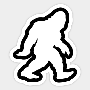 Bigfoot Sasquatch Silhouette Cartoon Sticker